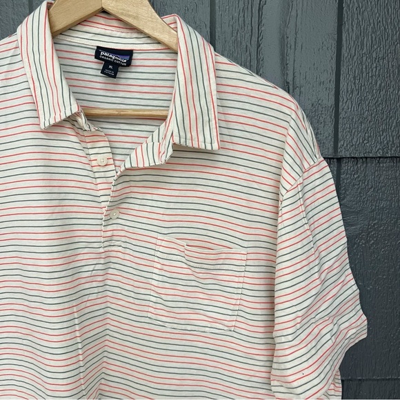 Patagonia Pacific Stripe Organic Cotton Lightweight Squeaky Clean Polo Shirt - Picture 4 of 10